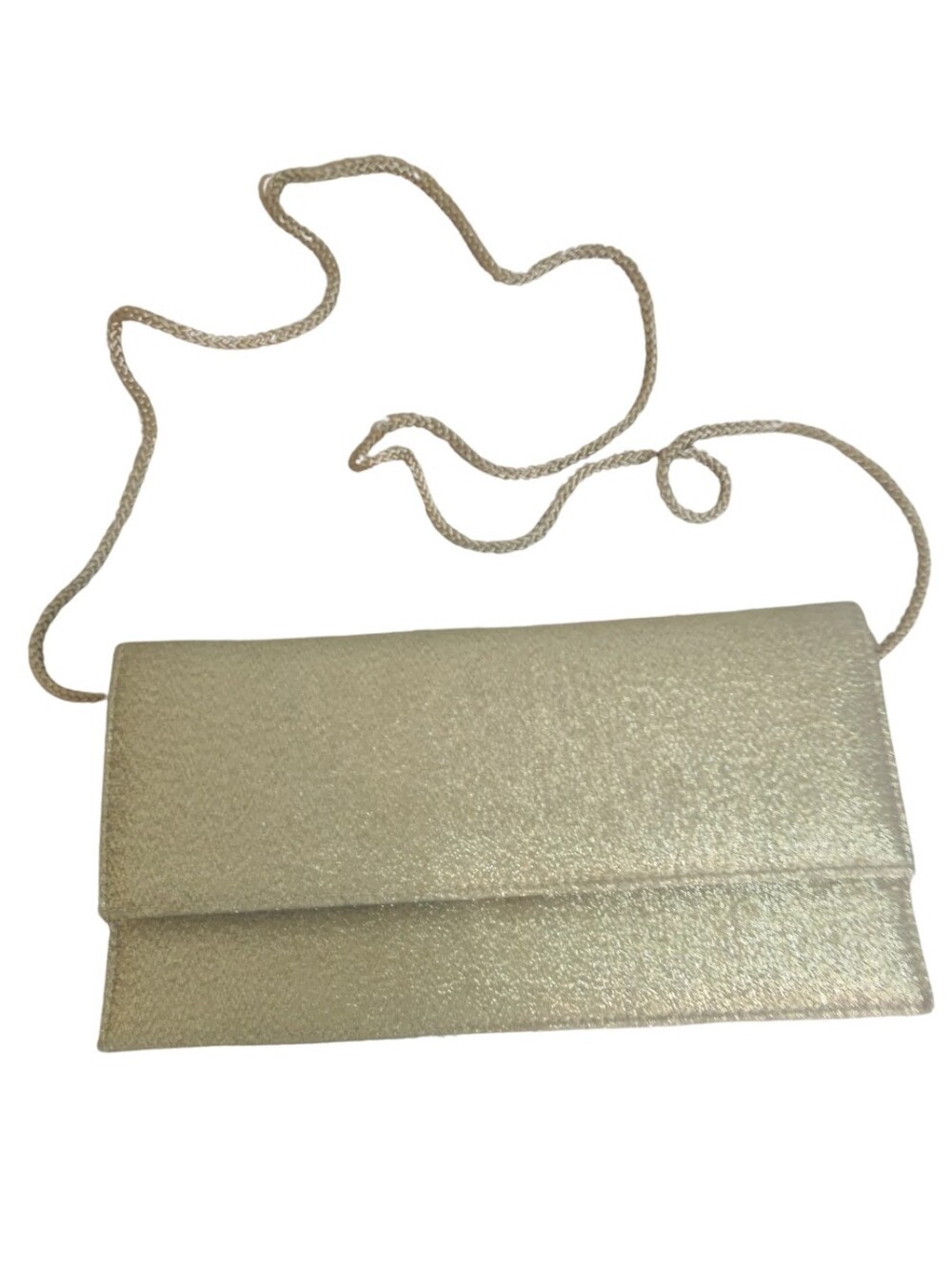 Elegant Metallic Gold Crossbody Clutch